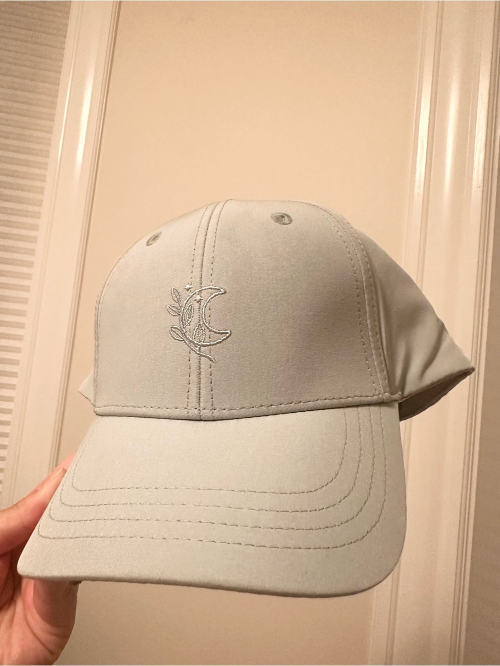 NWT Blogilates sage green gray ponytail hat